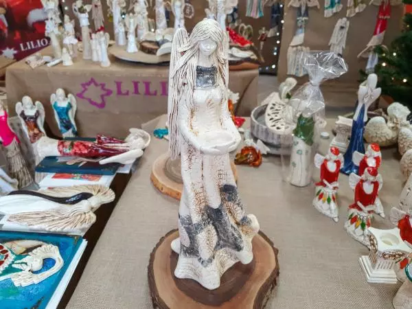 Angel Genesis - gray -  57 x 22 cm decorative figurine 