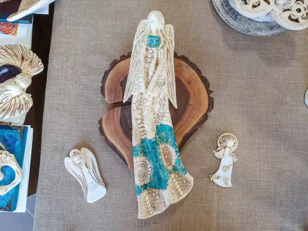 Angel Genesis - turquoise -  55 x 20 cm decorative figurine 