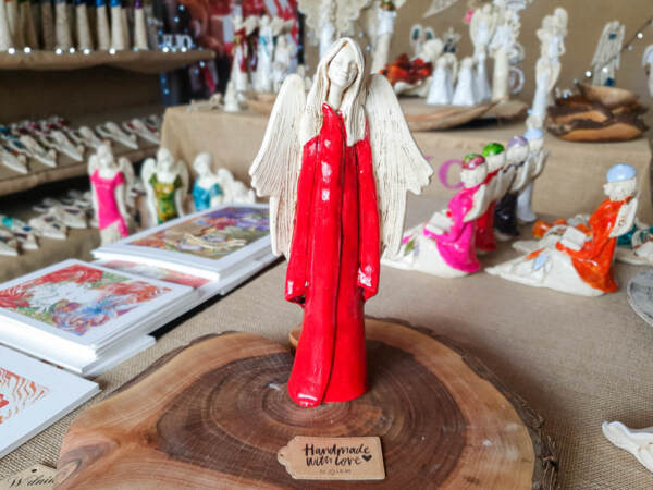 Angel Julia - - red -  27 x 14 cm decorative figurine 