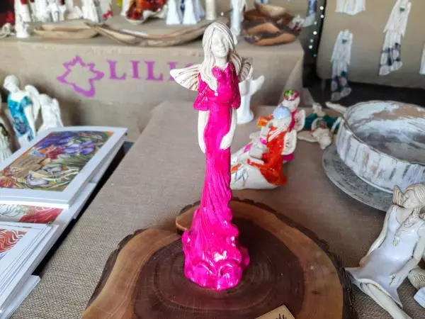 Angel Margaret - pink -  32 cm decorative figurine 