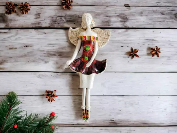 Angel Theresa - brown -  30 x 14 cm decorative figurine 