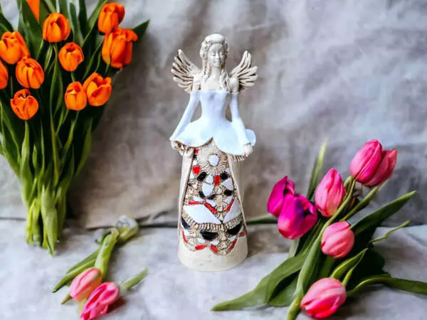 Angel Anna - white -  35 x 15 cm decorative figurine 