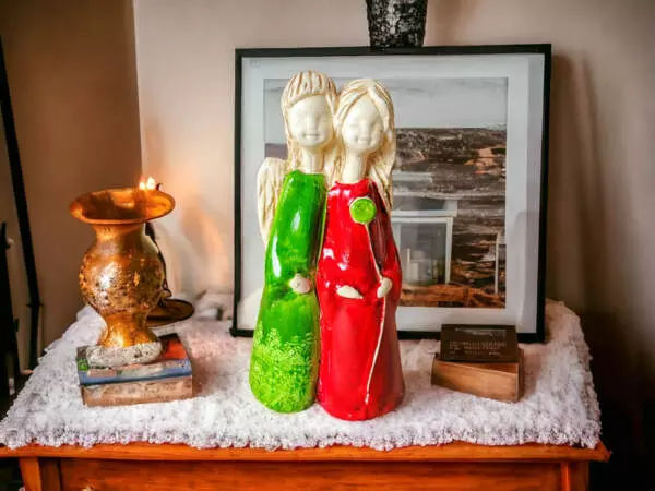 Apple & Ella - green red -  18 x 10 cm decorative figurine 