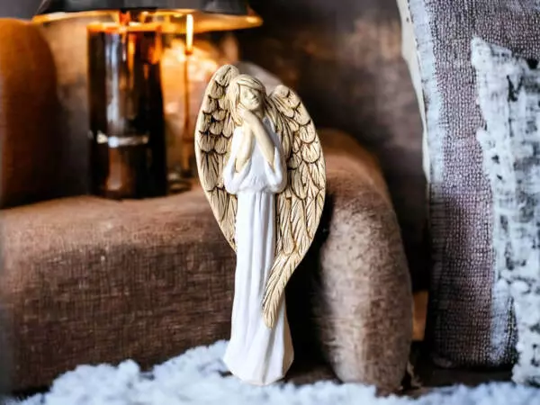 Angel Gabriel - white -  40 x 18 cm decorative figurine 