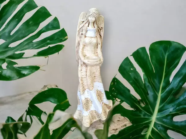 Angel Genesis - white -  57 x 22 cm decorative figurine 