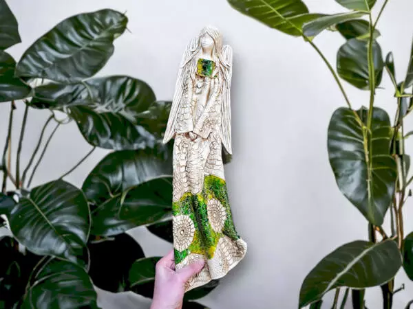 Angel Genesis - green -  55 x 20 cm decorative figurine 