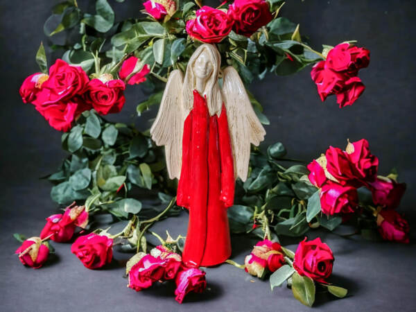 Angel Julia - - red -  27 x 14 cm decorative figurine 