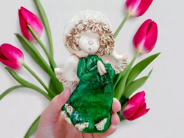 Liolinek Dreamer - green -  16 x 10 cm decorative figurine 