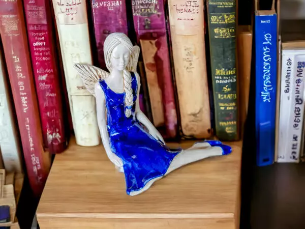 Angel Matilda Light - blue -  15 cm decorative figurine 
