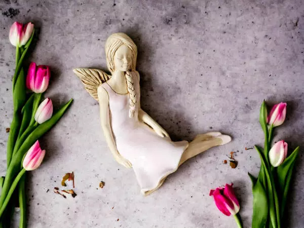 Angel Matilda Pastel - pink -  15 cm decorative figurine 