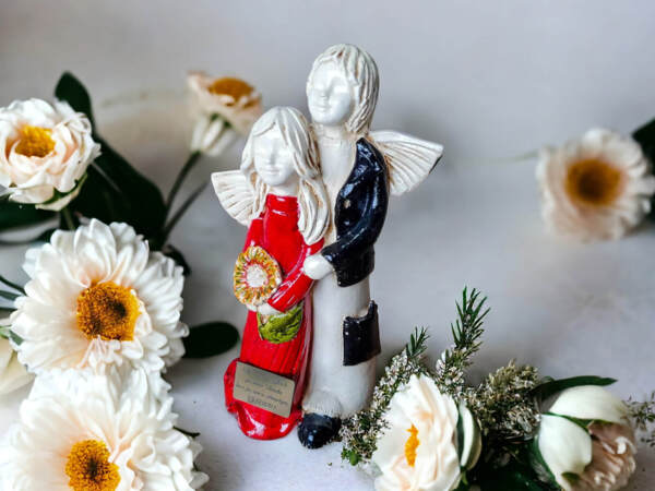 Angel Allen & Alice - red -  25 x 14 cm decorative figurine 