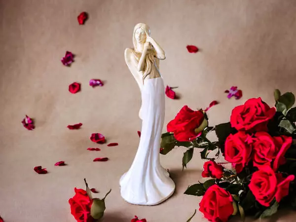 Angel Elise - white -  35 x 15 cm decorative figurine 