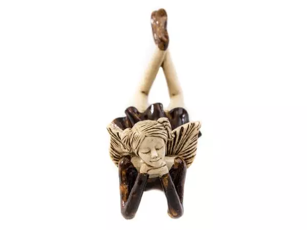 Angel Dixie - brown -  15 cm decorative figurine 