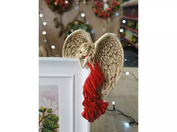Angel Andrea - right red -  19 x 11 cm decorative figurine 