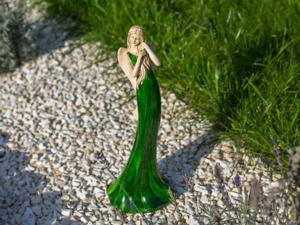 Angel Elise - green -  35 x 15 cm decorative figurine 
