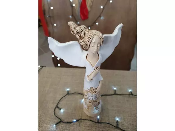 Angel Celine - white -  35 x 18 cm decorative figurine 