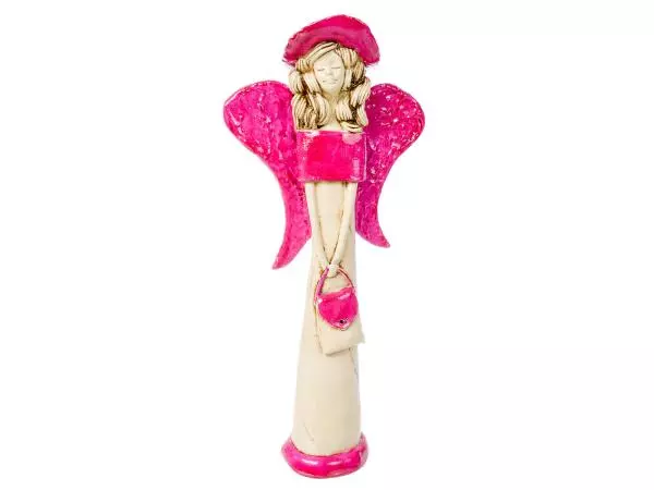 Angel Coco - pink -  30 x 14 cm decorative figurine 