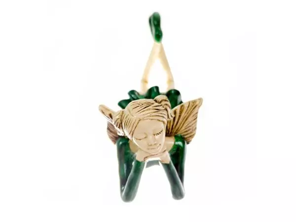 Angel Dixie Pearl - green -  15 cm decorative figurine 