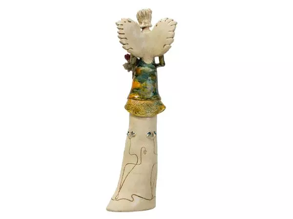 Angel Mia - yellow green -  40 x 16 cm decorative figurine 